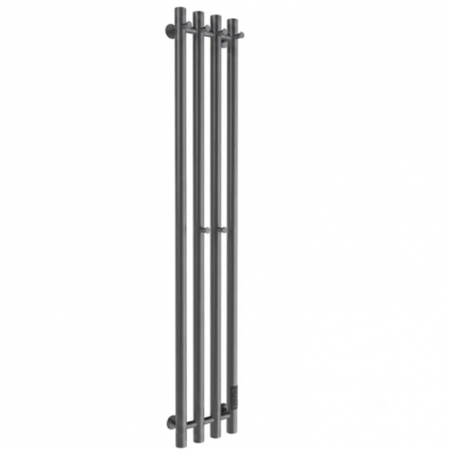 Полотенцесушитель электрический Маргроид Ferrum Inaro 4 СНШ 120×6×18 графит, скрытого монтажа, таймер справа (8 крючков)