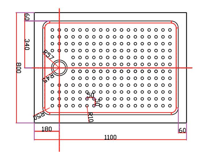 Душевой поддон Cezares Tray прямоугольный 110х80, высота 15 см высота 15 см
