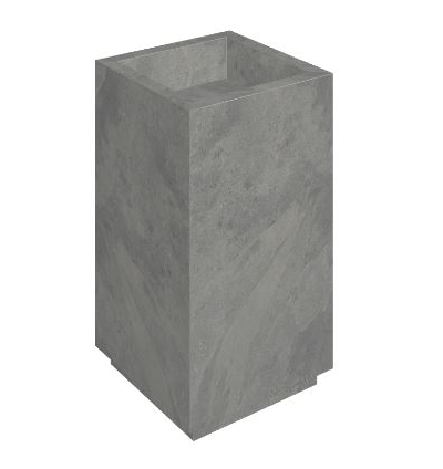 Раковина из керамогранита ITALON HOME Cube 50 Continuum Silver