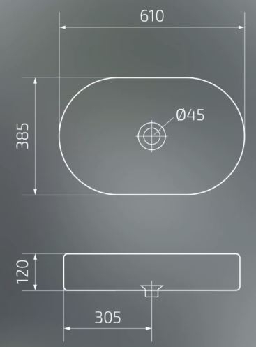 Умывальник Gid D1479 61*38,5*12