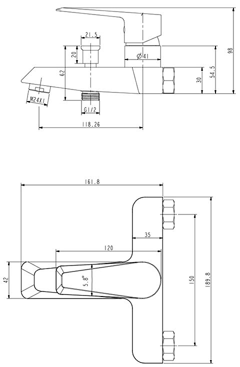 Смеситель для ванны Omnires Astoria, хром