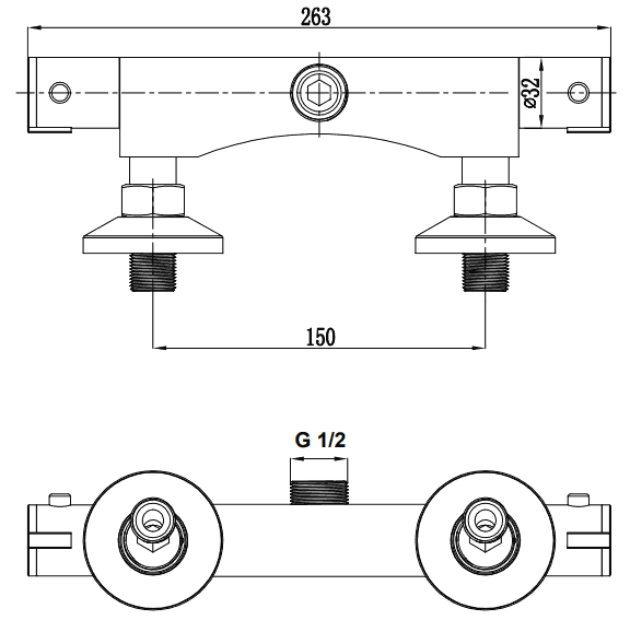 Термосмеситель для душа Omnires Mini