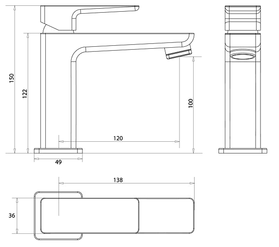 Смеситель для раковины Omnires Parma, хром