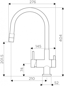 СМЕСИТЕЛЬ OMOIKIRI YATOMI PLUS С ГИБКИМ ШЛАНГОМ