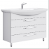 Напольная тумба с умывальником Aqwella Аллегро 105 белая