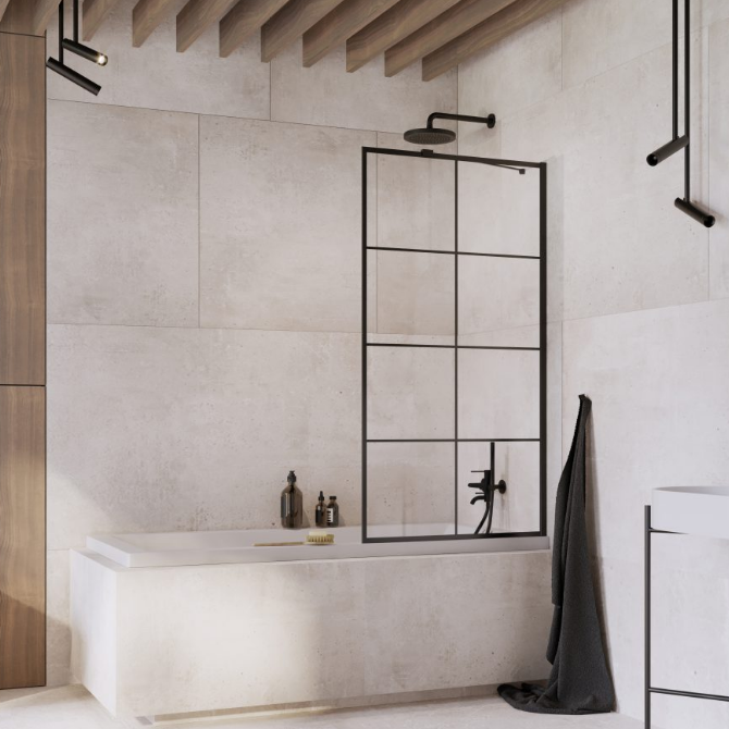 Шторка на ванну Radaway Idea Black PNJ Factory