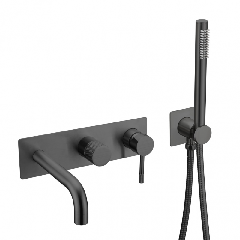 Смеситель Boheme Uno Black для ванны скрытого монтажа