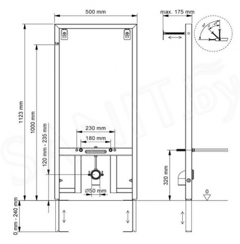 Инсталляция для биде Berges Novum