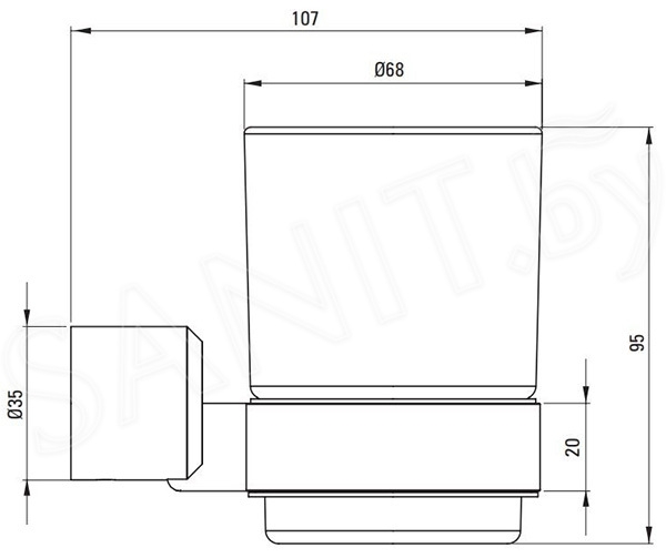 Стакан Deante Arnika Titanium