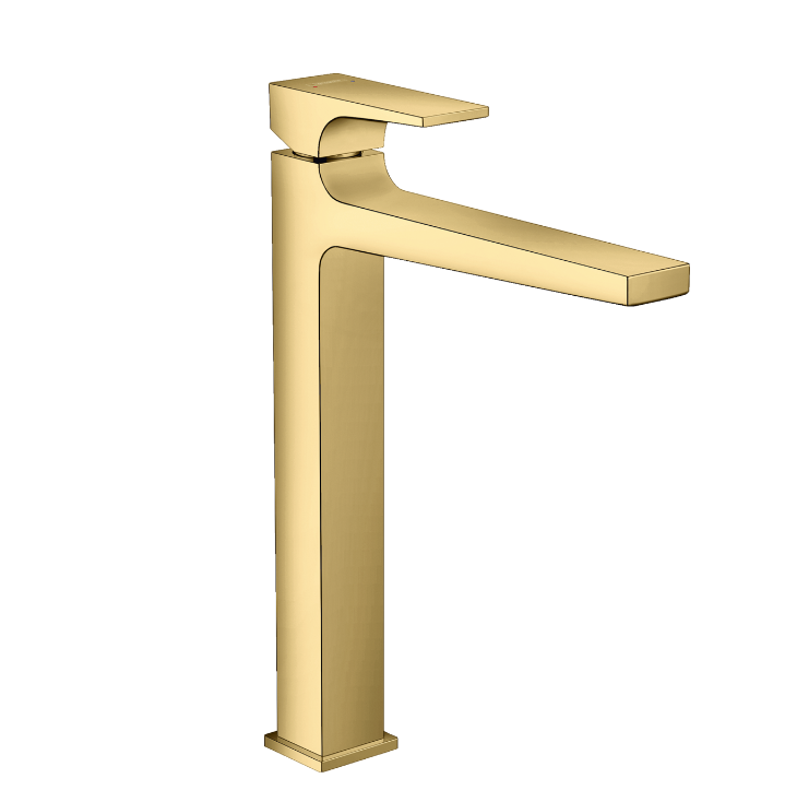 СМЕСИТЕЛЬ ДЛЯ РАКОВИНЫ HANSGROHE METROPOL 260, PUSH-OPEN, полированное золото