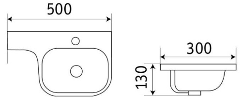 Умывальник CeramaLux 50*30