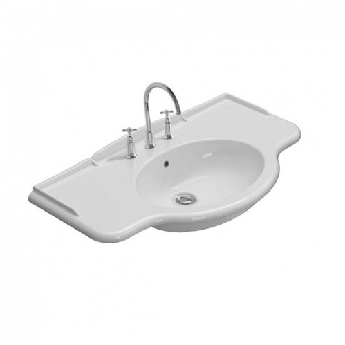 GLOBO РАКОВИНА ПОДВЕСНАЯ/ДЛЯ УСТАНОВКИ НА МЕБЕЛЬ PAESTUM, С 1-М ОТВЕРСТИЕМ ПОД СМЕСИТЕЛЬ