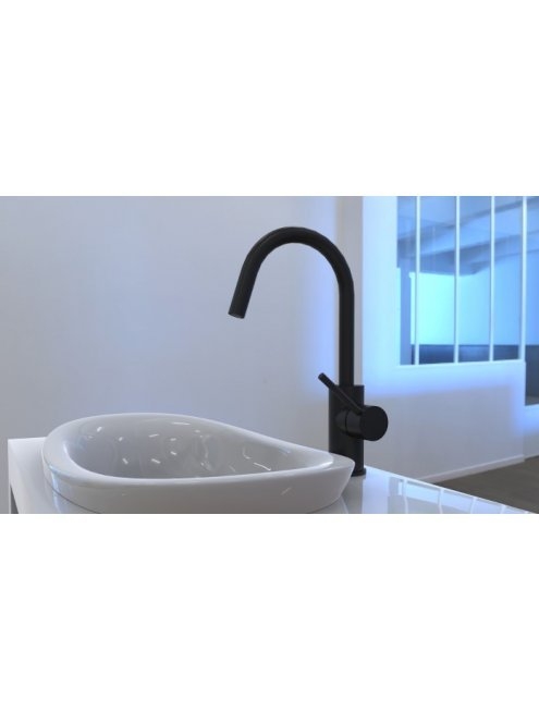 СМЕСИТЕЛЬ PAFFONI LIGHT ДЛЯ РАКОВИНЫ, ЧЕРНЫЙ МАТОВЫЙ