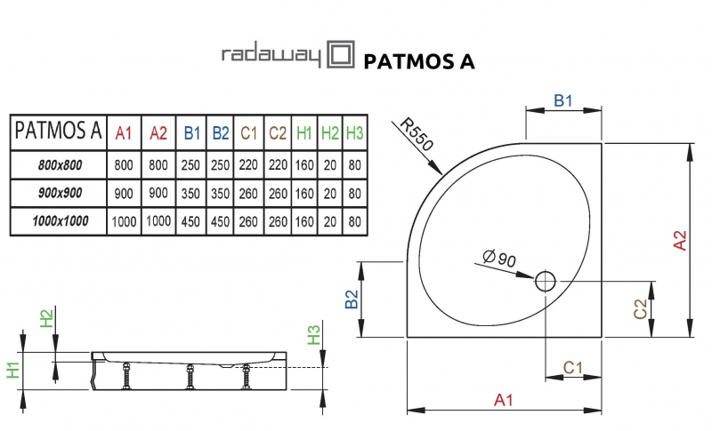 Поддон Radaway Patmos A