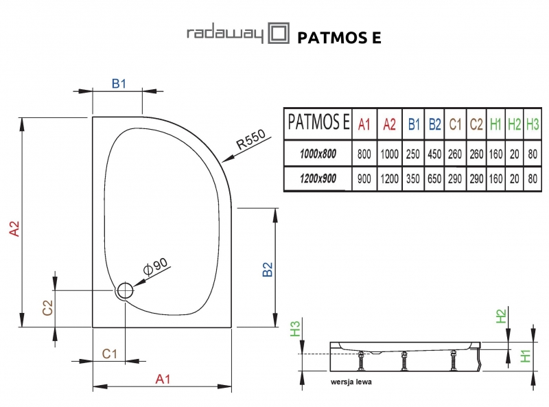 Поддон Radaway Patmos E