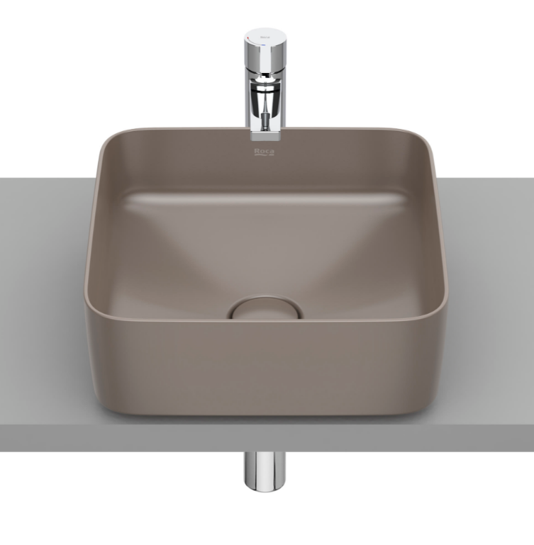 УМЫВАЛЬНИК НАКЛАДНОЙ ROCA INSPIRA SQUARE 37X37, кофейный