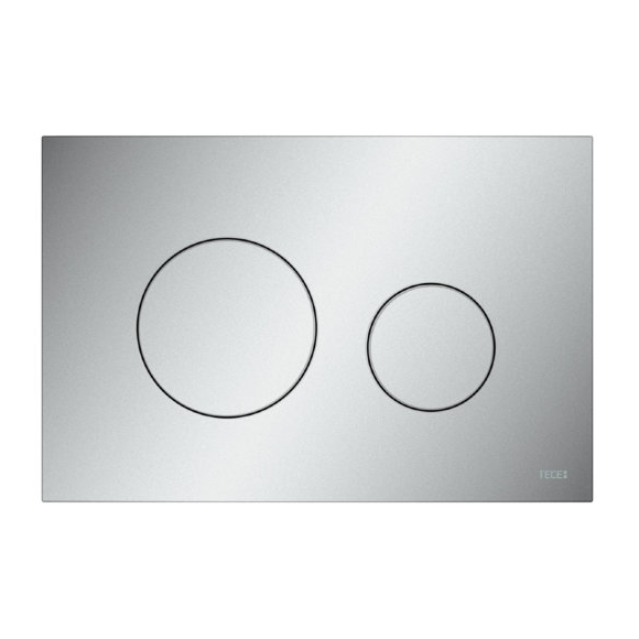 Пластиковая панель смыва унитаза TECEloop для системы двойного смыва, материал пластик, цвет панели хром матовый, цвет клавиш хром матовый