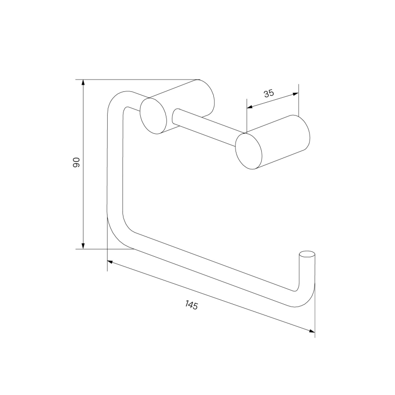 Держатель для туалетной бумаги, сплав металлов, Petite, белый матовый, IDDIS