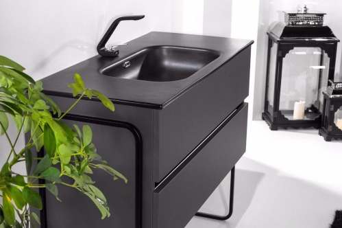 Тумба 100 см VALLESSI с керамической  раковиной + ножки