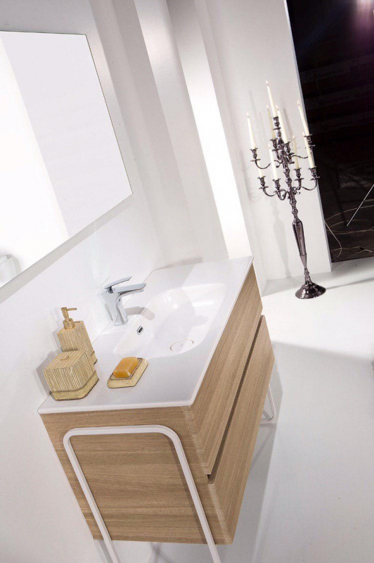 Тумба VALLESSI, с  раковиной белой + ножки