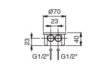 Потолочный смеситель для раковины Fantini Rubinetti, хром