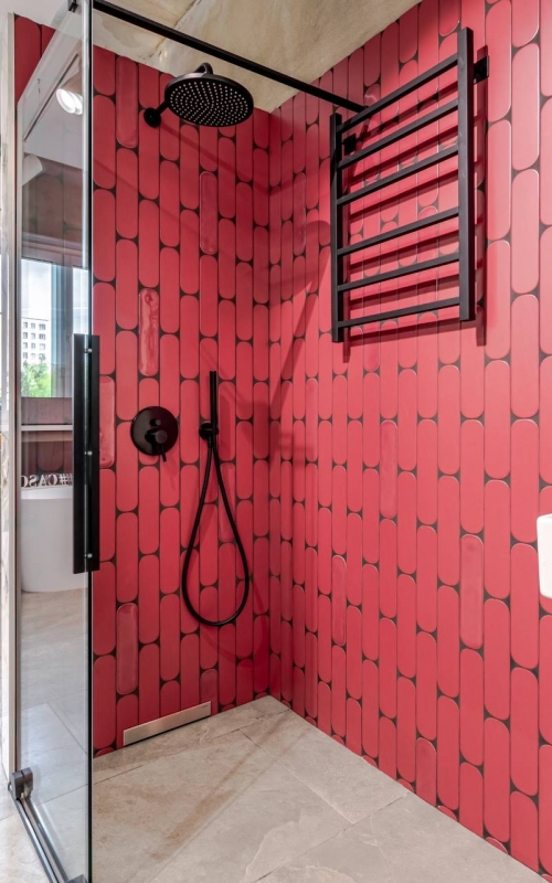 Душевое ограждение Radaway Furo Walk-in, раздвижное, H-200 см, профиль черный