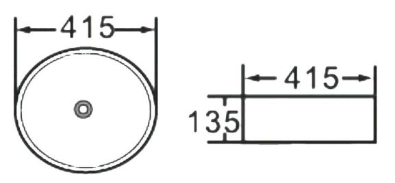 Раковина накладная ESBANO BRIOL цвет белый