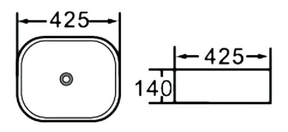 Раковина накладная ESBANO ENOLA белая
