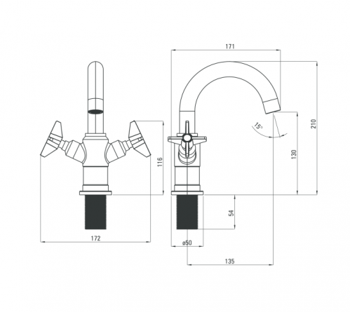 Deante Temisto Смеситель для раковины латунь