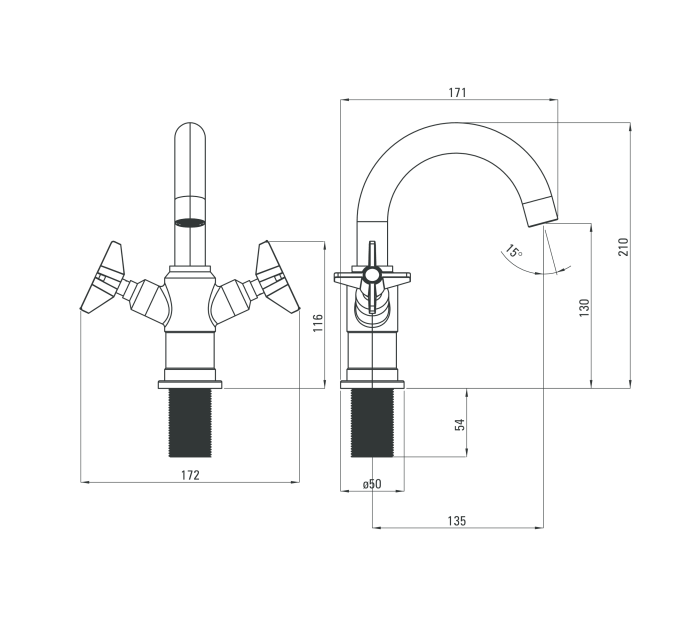 Deante Temisto Смеситель для раковины латунь