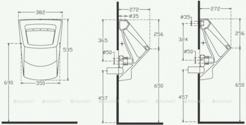 Писсуар подвесной Isvea Purita 