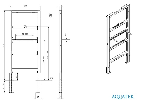 Инсталляция AQUATEK для писсуара