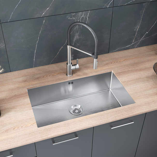 КУХОННАЯ МОЙКА PAULMARK NEXT 74 UNI  (СТАЛЬНОЙ/БРАШИРОВАННАЯ СТАЛЬ)
