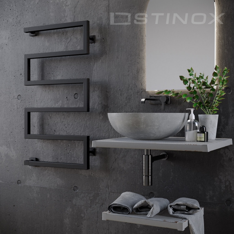 Полотенцесушитель водяной Stinox Ultra черный матовый