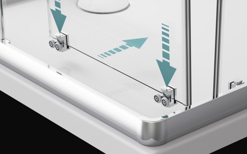 Душевой уголок Radaway Premium Plus DWJ+S, H-190 см профиль хром