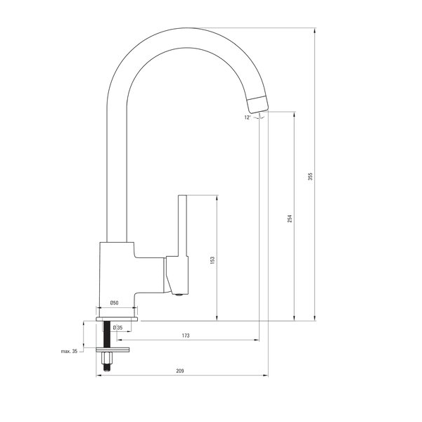 Смеситель для кухни Deante Milin