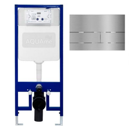КОМПЛЕКТ ИНСТАЛЛЯЦИИ ДЛЯ УНИТАЗА AQUAME, ВЫСОТА 106 СМ, С МЕТАЛЛИЧЕСКОЙ КНОПКОЙ СМЫВА
