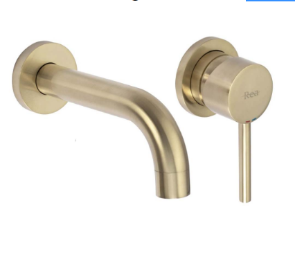 Смеситель для умывальника Rea Lungo Gold matt матовое золото