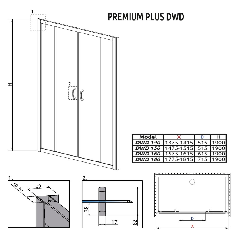 Душевая дверь Radaway Premium Plus DWD