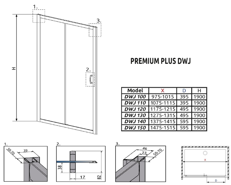 Душевая дверь Radaway Premium Plus DWJ