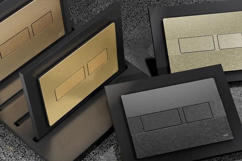 Панель смыва TECEsolid  графит с текстурой линии