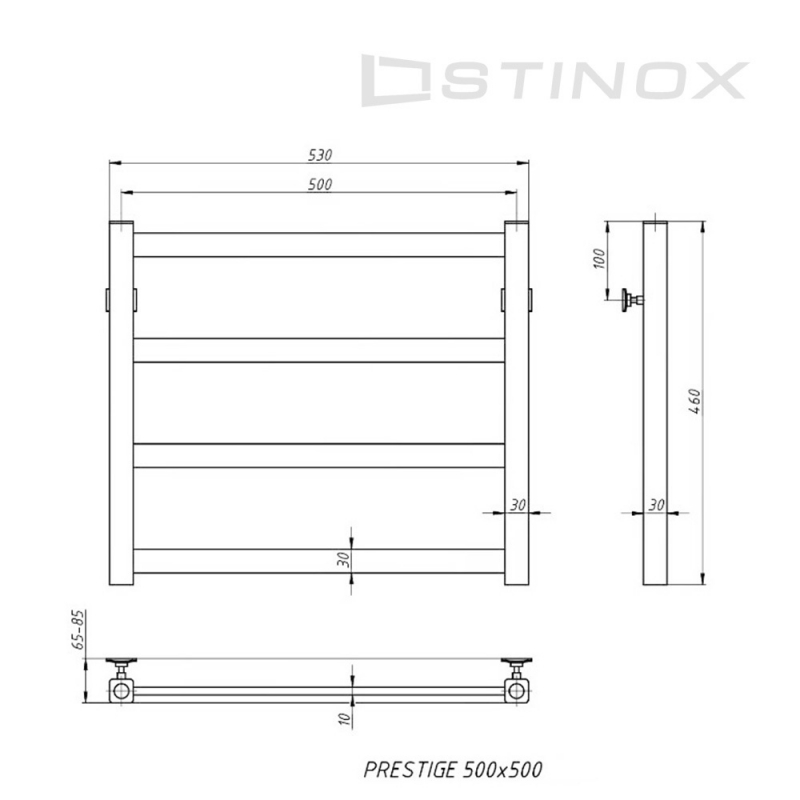 Полотенцесушитель водяной Stinox Prestige золото брашированное