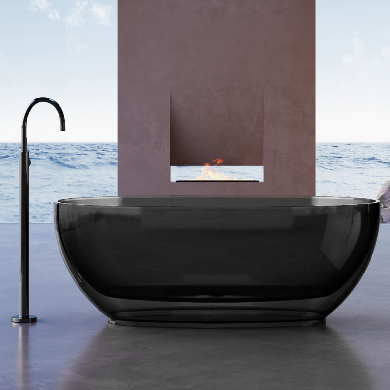 Прозрачная ванна ABBER Kristall Onyx 170*78