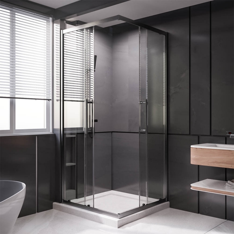 Душевой угол Veconi Premium Trento PTC-20GR, профиль графит брашированный