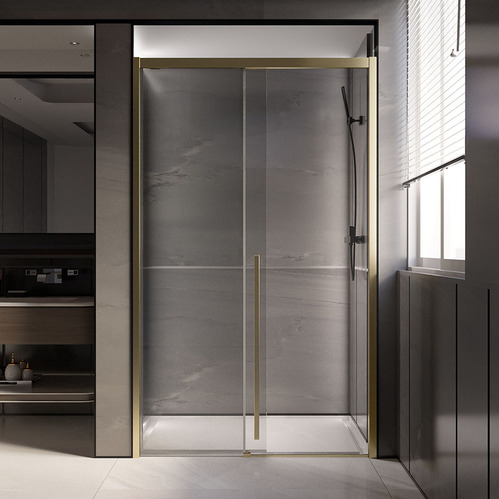 Душевая дверь Veconi Premium Trento PTD-30G, профиль золото брашированное, высота 200