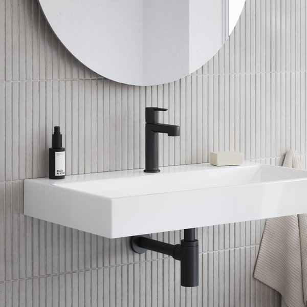 СМЕСИТЕЛЬ ДЛЯ УМЫВАЛЬНИКА RAVAK PURI БЕЗ ДОННОГО КЛАПАНА, ЧЕРНЫЙ