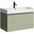 Aqwella Pure тумба с керамическим умывальником  81*47 см, цвет шалфей зеленый 