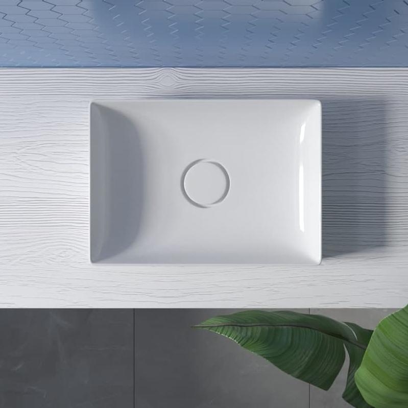 Умывальник накладной Wellsee Pure BY Wellsee 75*36*11  белый глянцевый