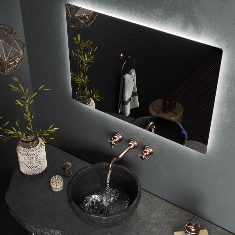 Зеркало Roxen Pure 90x70 с LED подсветкой