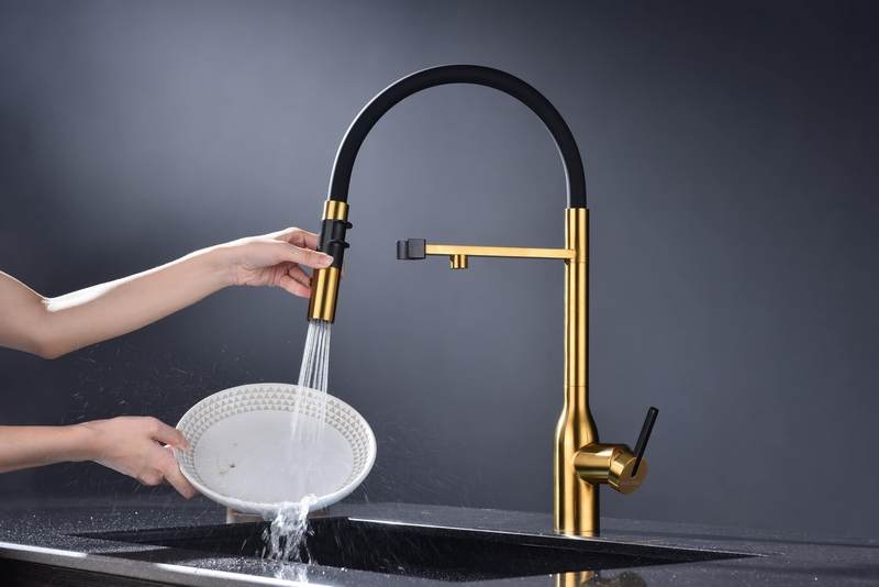 СМЕСИТЕЛЬ PAULMARK MAGNETO ONE (ЗОЛОТО/БРАШИРОВАННОЕ ЗОЛОТО)